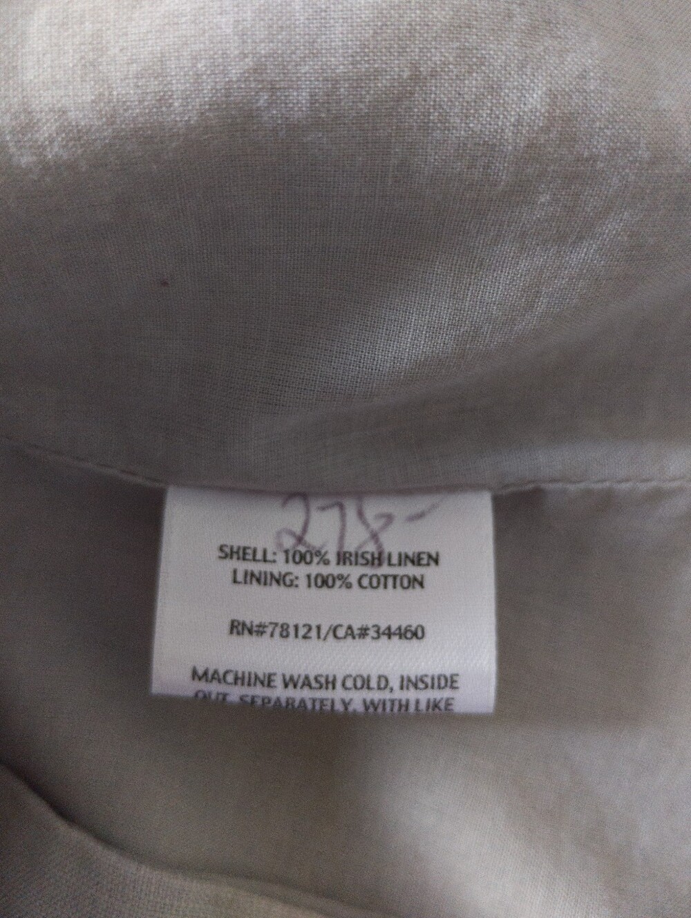 Eileen Fisher Irish Linen Sequin Tank Dress Gray Size 16 - Picture 5 of 10